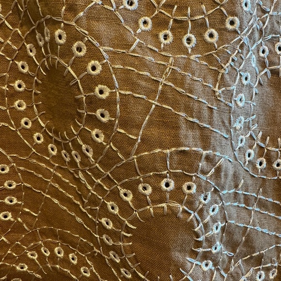 Edward Brown with Tan Embroidery Lined Midi Skirt Sz 10 - Picture 4 of 9